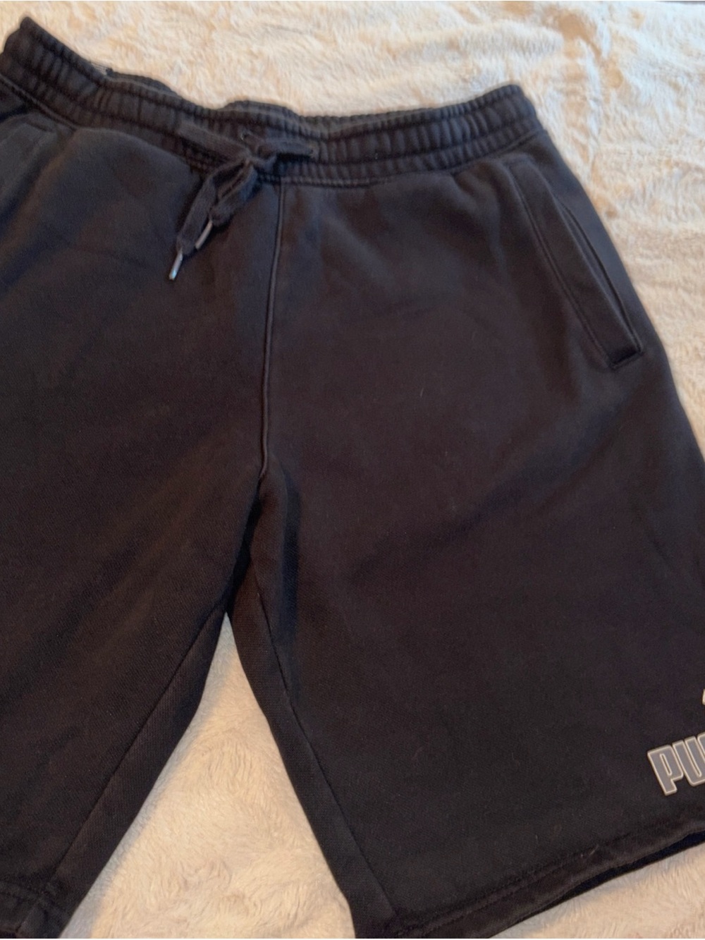 Puma Black Men's Drawstring Athletic Shorts
